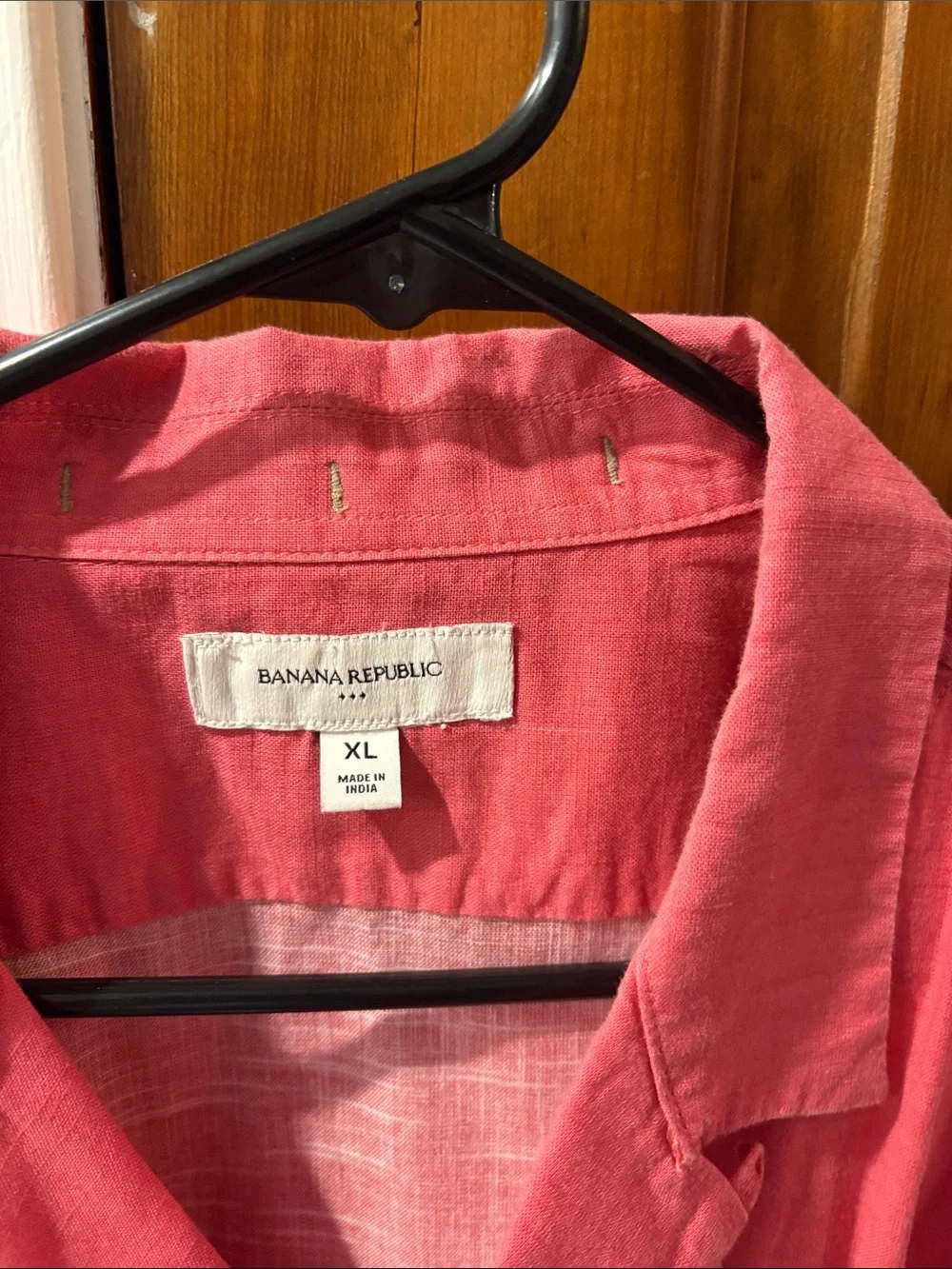 Banana Republic Men's Short-Sleeve Button-Down Shirt - Coral